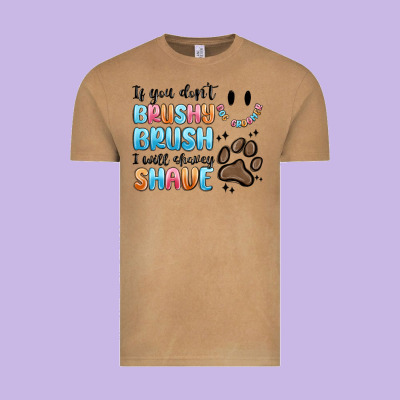 Vintage Tee if you dont brushy brush i will shavey shave