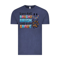 Vintage Denim if you dont brushy brush i will shavey shave Vintage Tee - MaliasSmallBusiness