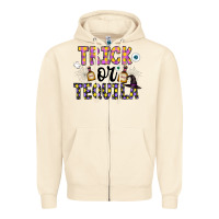 Sandshell Tequila Zipper Hoodie - CowhideDigitalArt