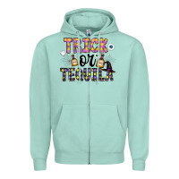 Seafoam Tequila Zipper Hoodie - CowhideDigitalArt