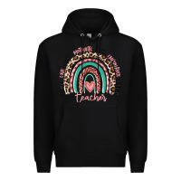 Black teacher rainbow Premium Hoodie - MaliasSmallBusiness
