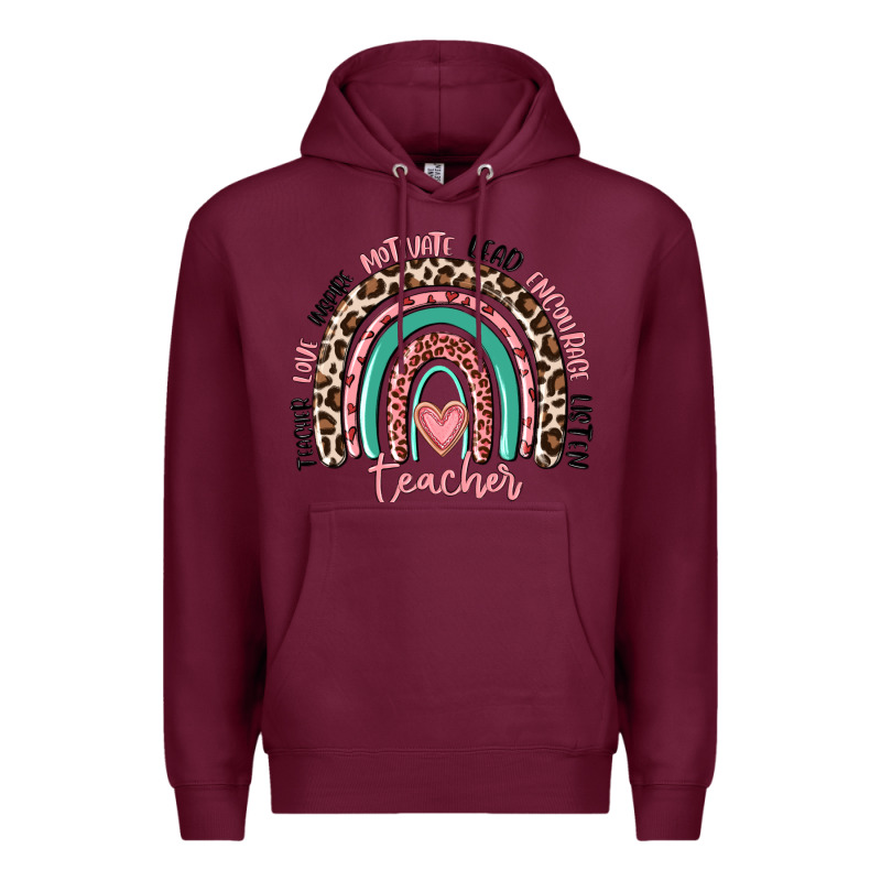 Teacher Rainbow Premium Hoodie by MaliasSmallBusiness | Teevron