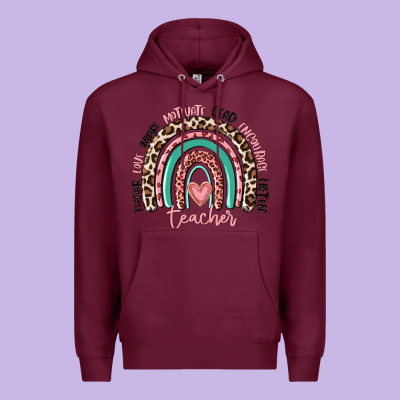 Teacher Rainbow Premium Hoodie Designed By Maliassmallbusiness