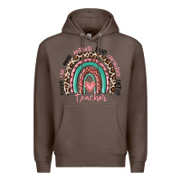 Coffee teacher rainbow Premium Hoodie - MaliasSmallBusiness