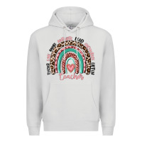 Dove Grey teacher rainbow Premium Hoodie - MaliasSmallBusiness