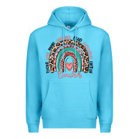 Ocean Blue teacher rainbow Premium Hoodie - MaliasSmallBusiness