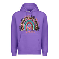 Purple teacher rainbow Premium Hoodie - MaliasSmallBusiness
