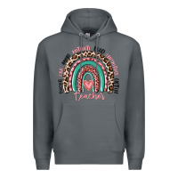 Rock teacher rainbow Premium Hoodie - MaliasSmallBusiness