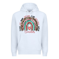 White teacher rainbow Premium Hoodie - MaliasSmallBusiness