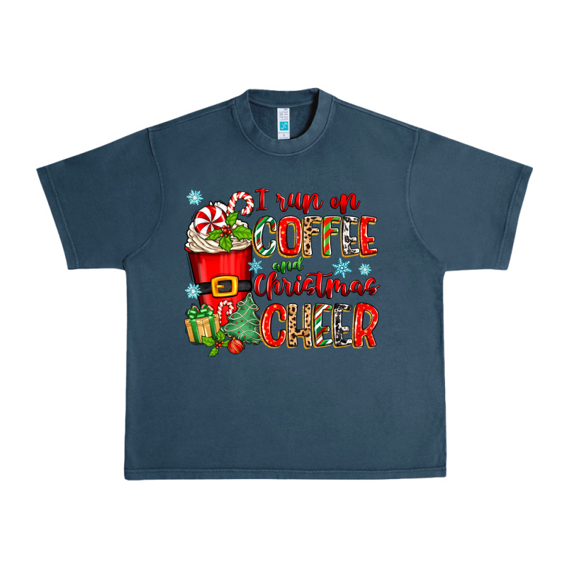 I Run On Coffee And Christmas Cheer Urban Heavy Tee by Zillion Design Studio | Teevron