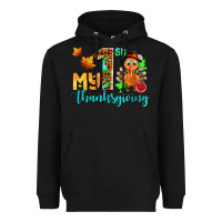 Black my first thanksgiving with turkey Heavyweight Hoodie - AdoDesignShop
