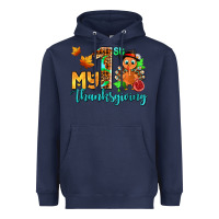 Navy my first thanksgiving with turkey Heavyweight Hoodie - AdoDesignShop