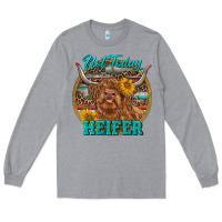 Heather Grey Highland Heifer Western Long Sleeve Tee - RanaPortraitStore