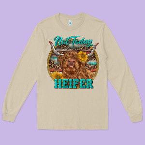 Highland Heifer Western Long Sleeve Tee Designed By Ranaportraitstore