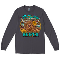 Smoke Highland Heifer Western Long Sleeve Tee - RanaPortraitStore