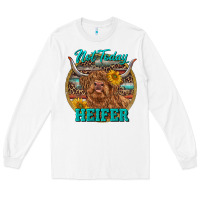 White Highland Heifer Western Long Sleeve Tee - RanaPortraitStore