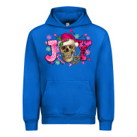 Cobalt Pink Christmas Joy skeleton Urban Hoodie - NancyCooperArtShop