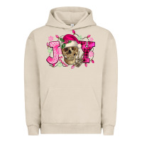 Pigment French Oak Pink Christmas Joy skeleton Urban Hoodie - NancyCooperArtShop