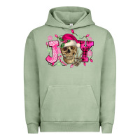 Pigment Oil Green Pink Christmas Joy skeleton Urban Hoodie - NancyCooperArtShop
