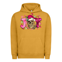 Pigment Peanut Butter Pink Christmas Joy skeleton Urban Hoodie - NancyCooperArtShop