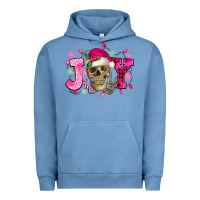 Pigment Pebble Blue Pink Christmas Joy skeleton Urban Hoodie - NancyCooperArtShop