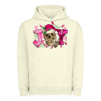 Pigment Pistachio Pink Christmas Joy skeleton Urban Hoodie - NancyCooperArtShop