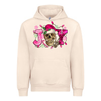 Sandshell Pink Christmas Joy skeleton Urban Hoodie - NancyCooperArtShop