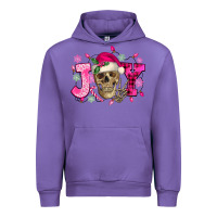 Tulip Pink Christmas Joy skeleton Urban Hoodie - NancyCooperArtShop