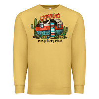 Antique Gold camping is my happy place Premium Sweatshirt - JahusDesignShop