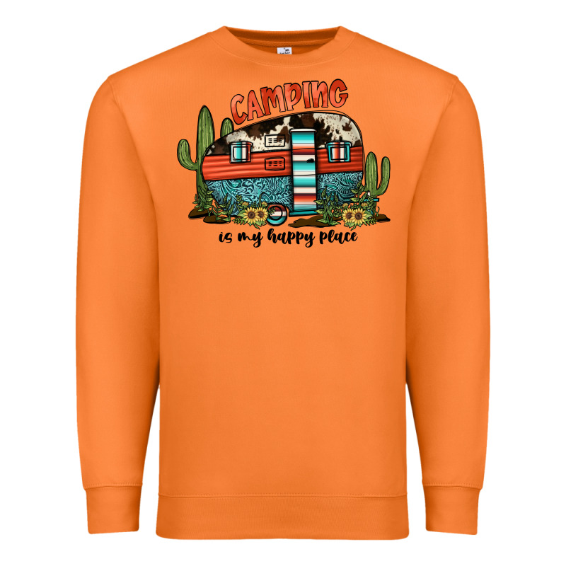 Camping Is My Happy Place Premium Sweatshirt by JahusDesignShop | Teevron