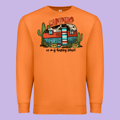 Camping Is My Happy Place Premium Sweatshirt Designed By Jahusdesignshop