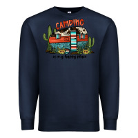 Navy camping is my happy place Premium Sweatshirt - JahusDesignShop