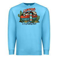 Ocean Blue camping is my happy place Premium Sweatshirt - JahusDesignShop