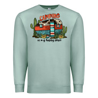 Seafoam camping is my happy place Premium Sweatshirt - JahusDesignShop