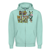 Seafoam bad witch vibes Zipper Hoodie - CowhideDigitalArt