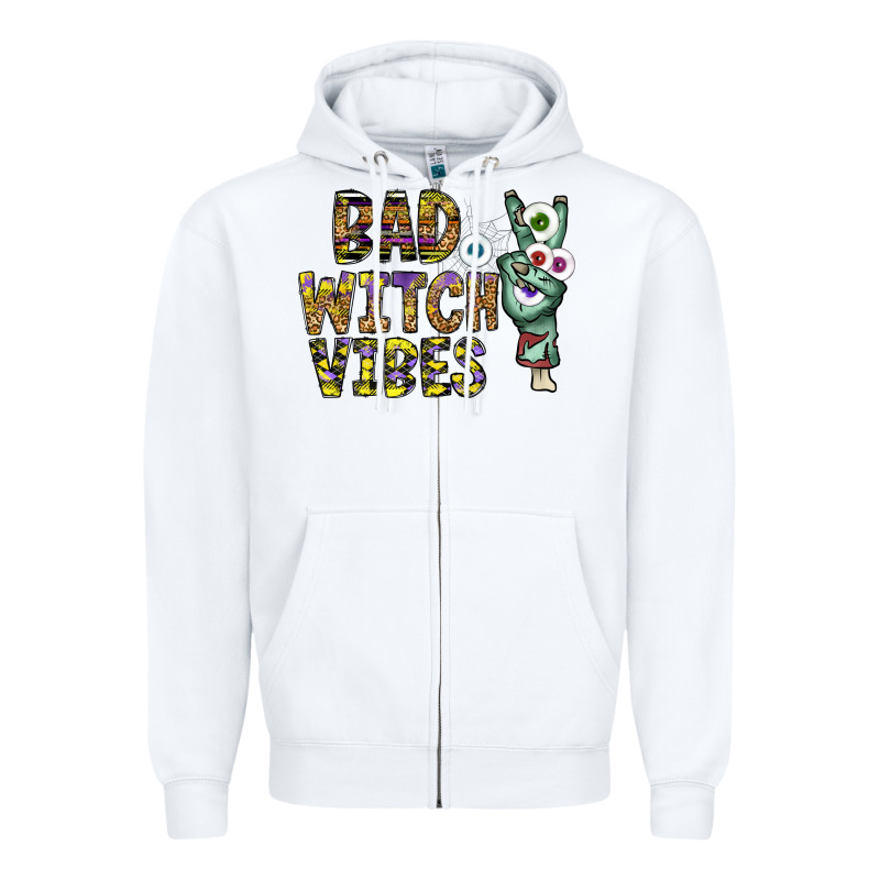 Bad Witch Vibes Zipper Hoodie by CowhideDigitalArt | Teevron