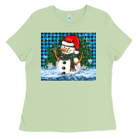 Matcha snowy christmas snowman Ladies Tee - BarkalooDesign