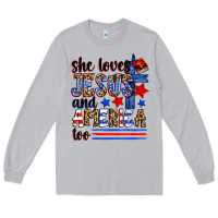 Moon Dust she loves jesus and america too Long Sleeve Tee - Zillion Design Studio