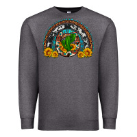 Charcoal Heather cactus sunflower horseshoe rainbow Premium Sweatshirt - Artiststas