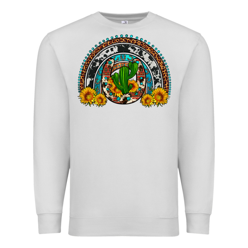 Cactus Sunflower Horseshoe Rainbow Premium Sweatshirt by Artiststas | Teevron