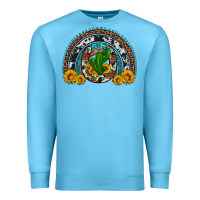 Ocean Blue cactus sunflower horseshoe rainbow Premium Sweatshirt - Artiststas