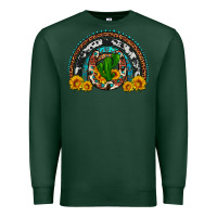 Sports Green cactus sunflower horseshoe rainbow Premium Sweatshirt - Artiststas