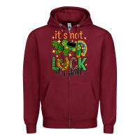 Burgundy its not luck its skill st. patricks day Zipper Hoodie - Neo Western