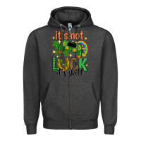 Charcoal Heather its not luck its skill st. patricks day Zipper Hoodie - Neo Western