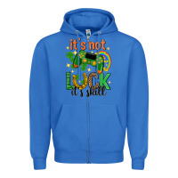 True Royal its not luck its skill st. patricks day Zipper Hoodie - Neo Western