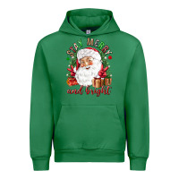 Stay Merry And Bright Christmas With Santa Urban Hoodie | Teevron