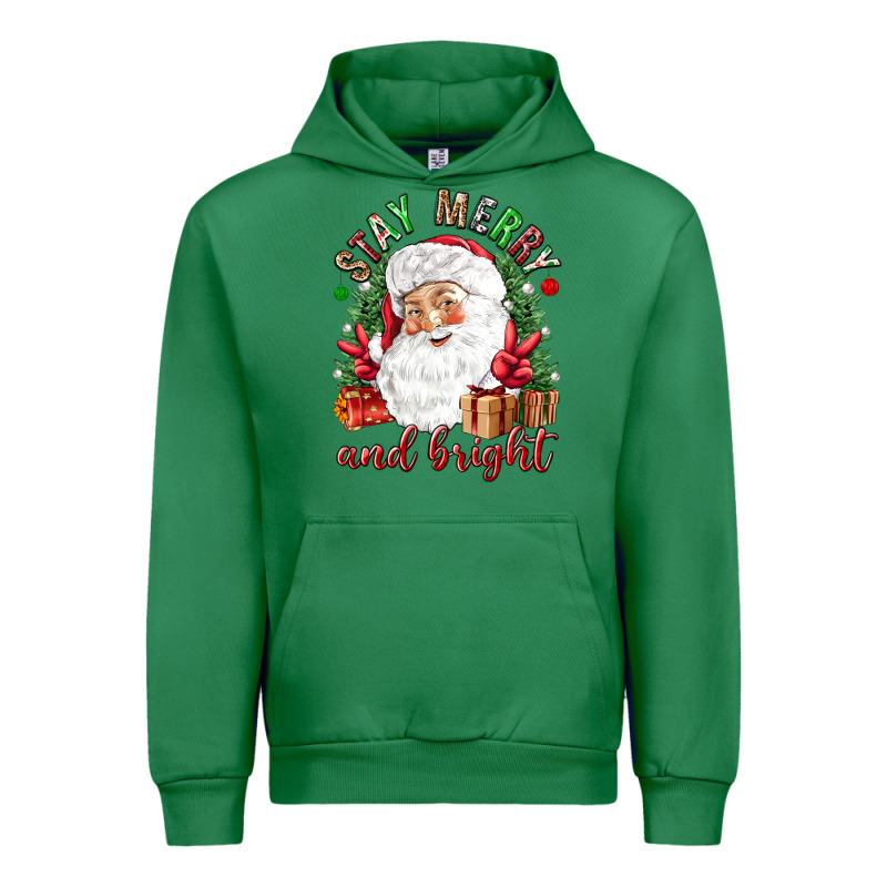 Stay Merry And Bright Christmas With Santa Urban Hoodie by NancyCooperArtShop | Teevron