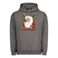 Pigment Tornado Stay Merry and bright Christmas with santa Urban Hoodie - NancyCooperArtShop