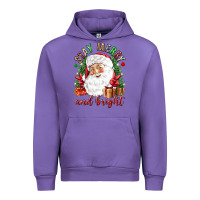 Tulip Stay Merry and bright Christmas with santa Urban Hoodie - NancyCooperArtShop