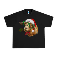 Black Christmas Glasses Goat Urban Heavy Tee - RanaPortraitStore